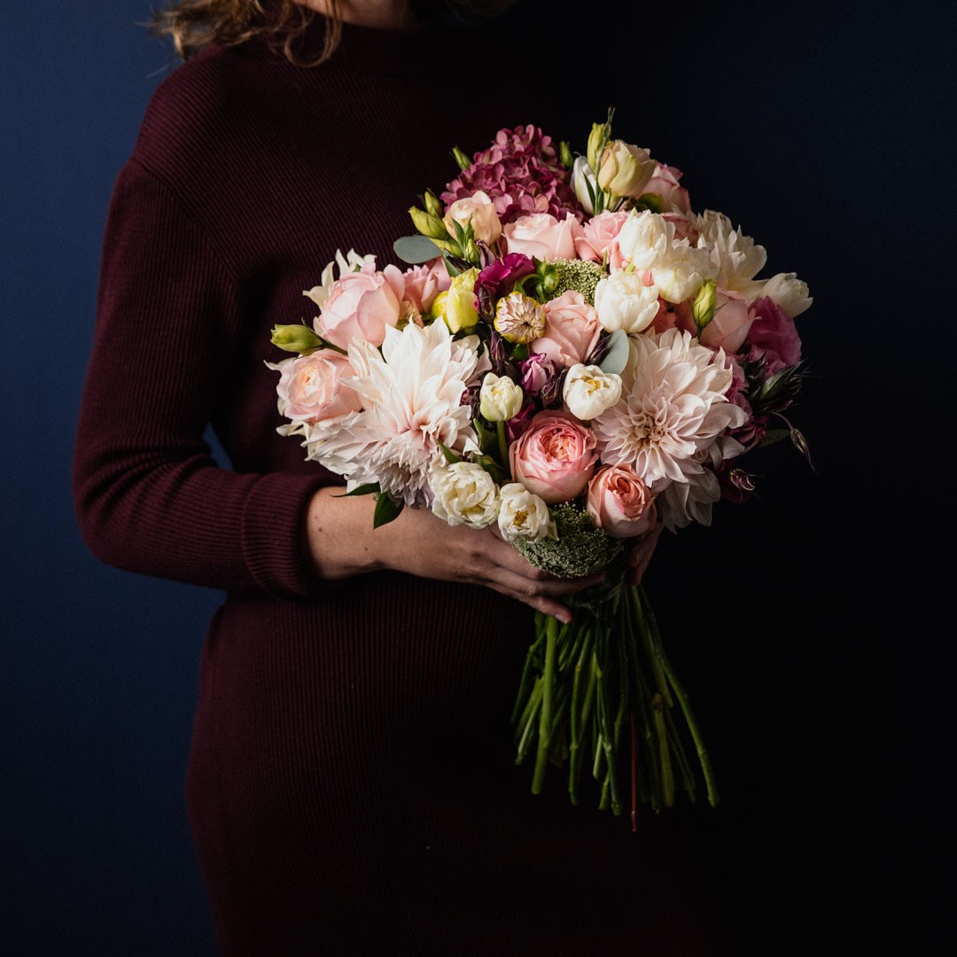 pink flower bouquet - Ava